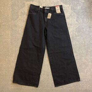 Levis 94 Baggy Wide Leg Jeans Womens 31x31 Black Mid Rise Cotton Denim Relaxed